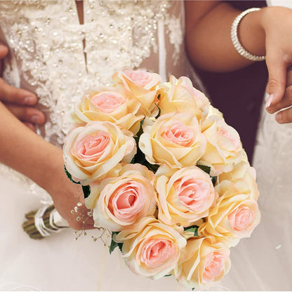 12PCS Artificial Roses Fake Flowers