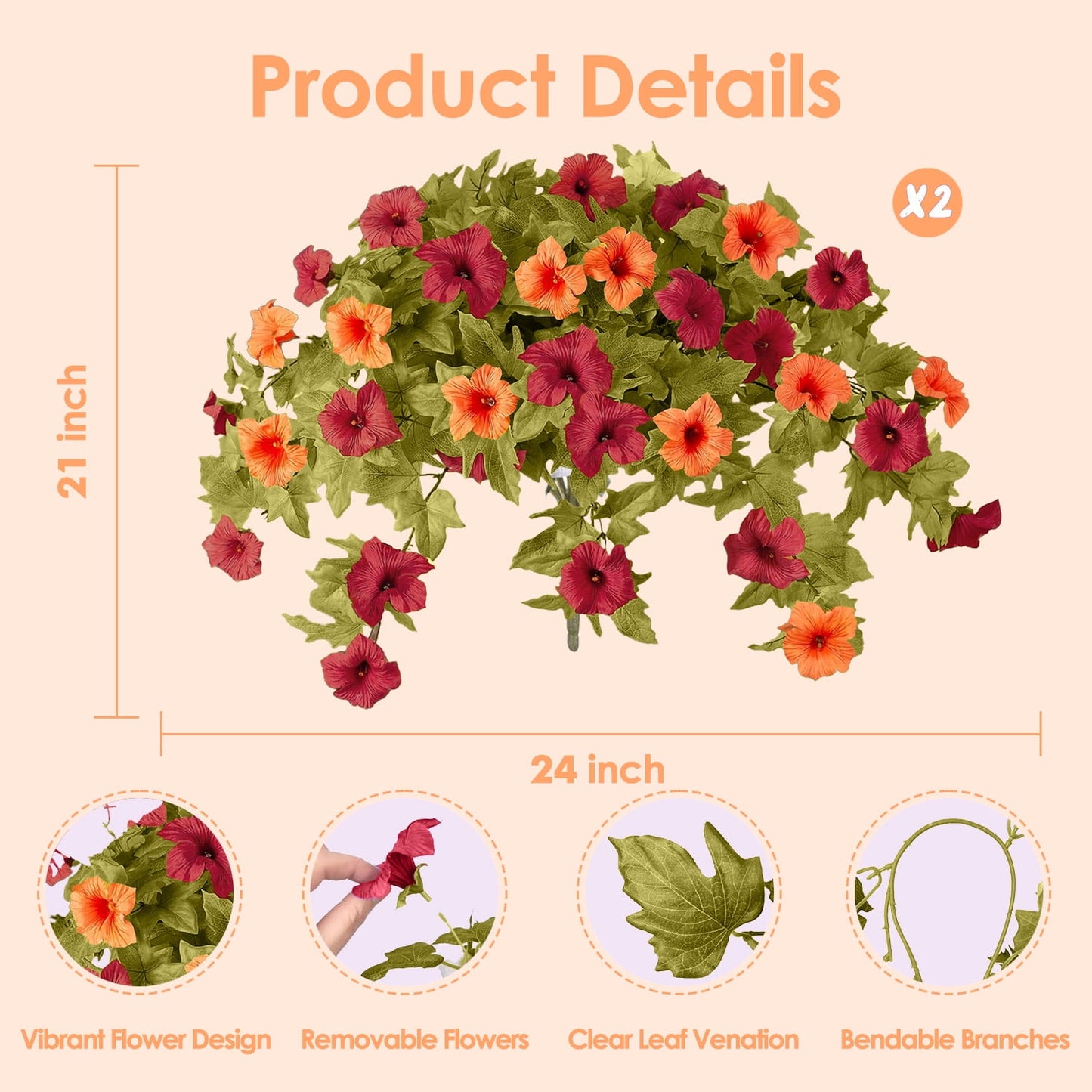 Artificial Flowers for Outdoors Faux Plants